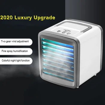 

2020 Upgraded Air Conditioner Mini Cooling Fan Portable USB Rechargeable Air Conditioning Fan Home Office Desktop Fan