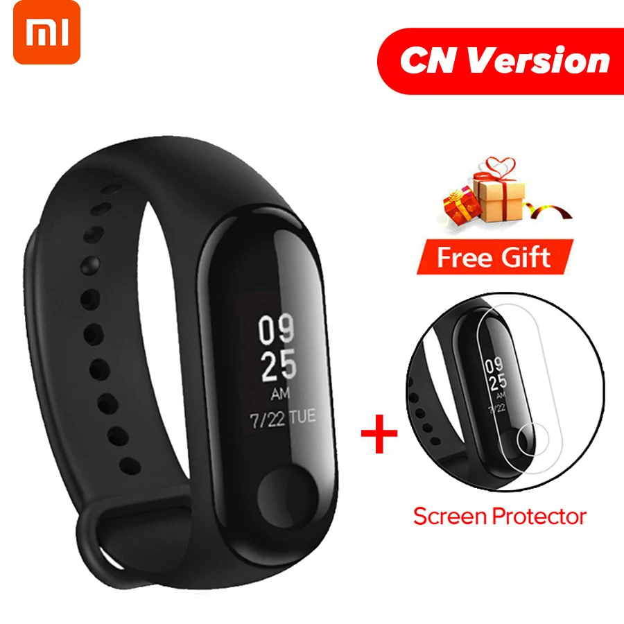 CN N Film Xiao mi Band 3 mi band 3 фитнес-трекер пульсометр 0,78 ''OLED дисплей Bluetooth 4,2 для Android IOS - Цвет: CN N Film