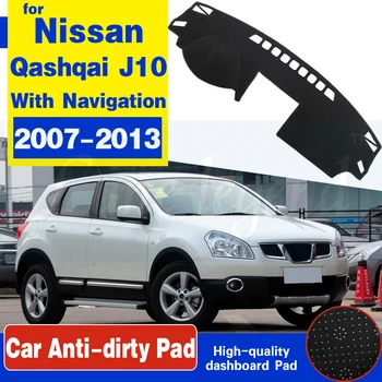 

for Nissan Qashqai J10 2007-2013 With Navigation Anti-Slip Mat Dashboard Cover Pad Sunshade Dashmat Carpet Accessories 2012 2010