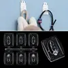 6/20pcs Wall Transparent Removable Hook Strong Seamless Cable Clamp Adhesive Hook Rack Bathroom Kitchen Towel Key Hanger Tool ► Photo 2/6