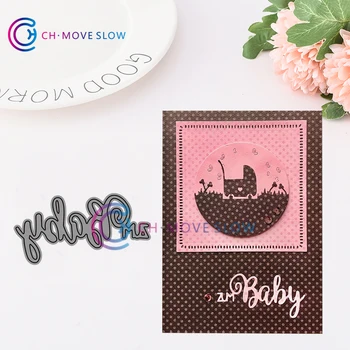

2019 New Arrival CH Baby Letter Metal Cutting Dies 3D DIY Scrapbooking Carbon Sharp Craft Die Photo Invitation Cards Decoration