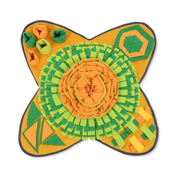 

Non Slip Stress Release Big Flower Dog Snuffle Mat Polars Fleece Slow Feeding Washable Training Pad Home Foraging Skill