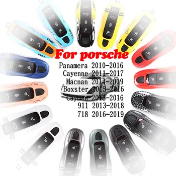 

ABS Car Key Protection Shell Smart Remote key Cover For porsche Panamera Cayenne Macnan Boxster Cayman 718 911 Car Accessories