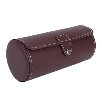 

1pc Watch Case Portable 3 Slots Fine Stitching PU Leather Watch Box Watch Organizer Display Case for Watch Jewelry