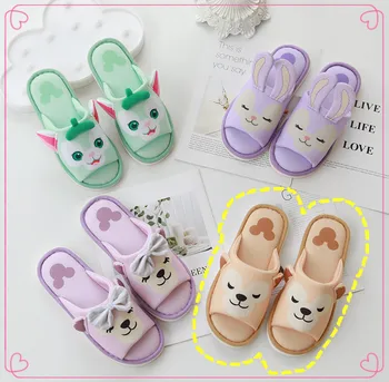 

Duffy Bear Shelliemay Stellalou Gelatoni Cat Slippers Lovers Slippers for Women Girls Cartoon Indoor Plush Slippers flip flop