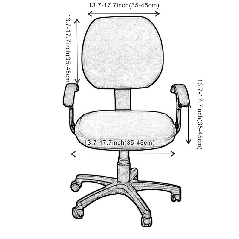 Спандекс компьютерная накидка на стул из спандекса эластичная накидка рука накидка для сиденья компьютера чехол для сиденья съемные дома de chaise