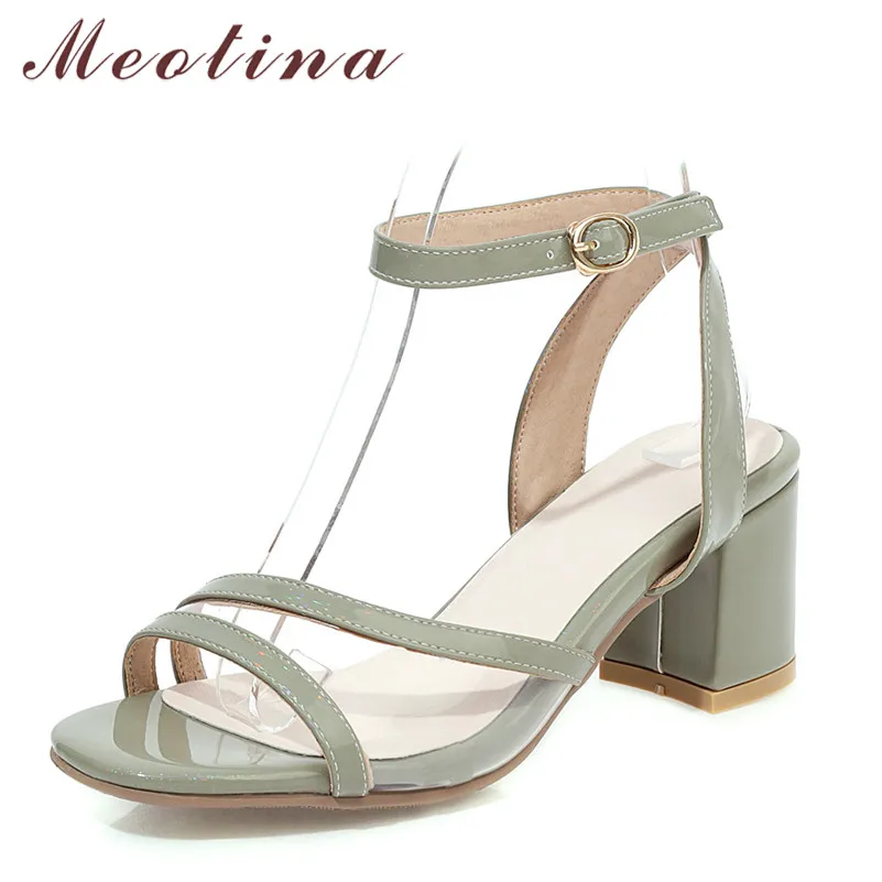 beige ankle strap block heels