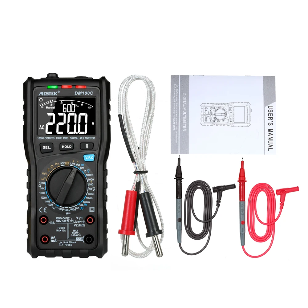 Мультиметр MESTEK 10000 отсчетов истинный RMS цифровой мультиметр Измерение напряжения