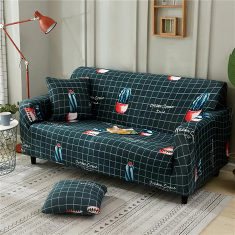 

Elastic Sofa Cover Sectional Stretch Slipcovers for Living Room Couch Cover L Shape Armchair Cover Single/Two/Three/Four Seat