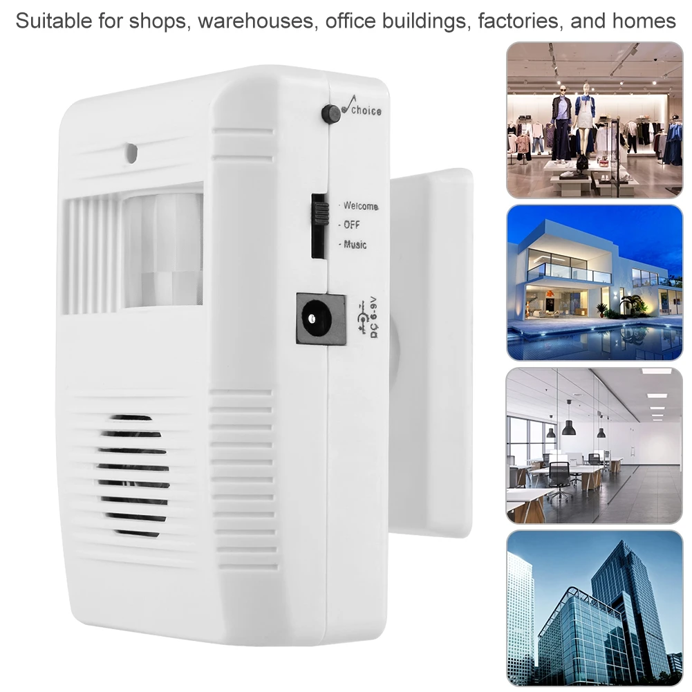 16 музыка Авто ИК движения независимый сенсор Супер чувствительный магазин дома Добро пожаловать дверной звонок Запись голоса встроенный динамик