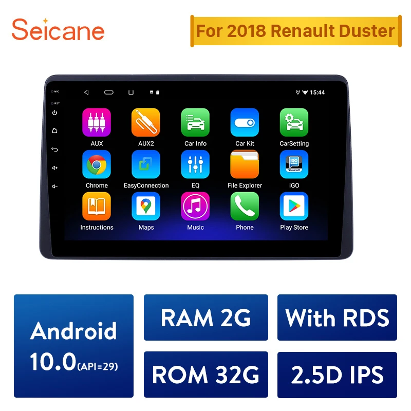 Seicane 10.1 Inch Android 10.0 API 29 IPS GPS Navi Multimedia Player For 2018 Renault Duster Steering Wheel Control Car Radio | Автомобили