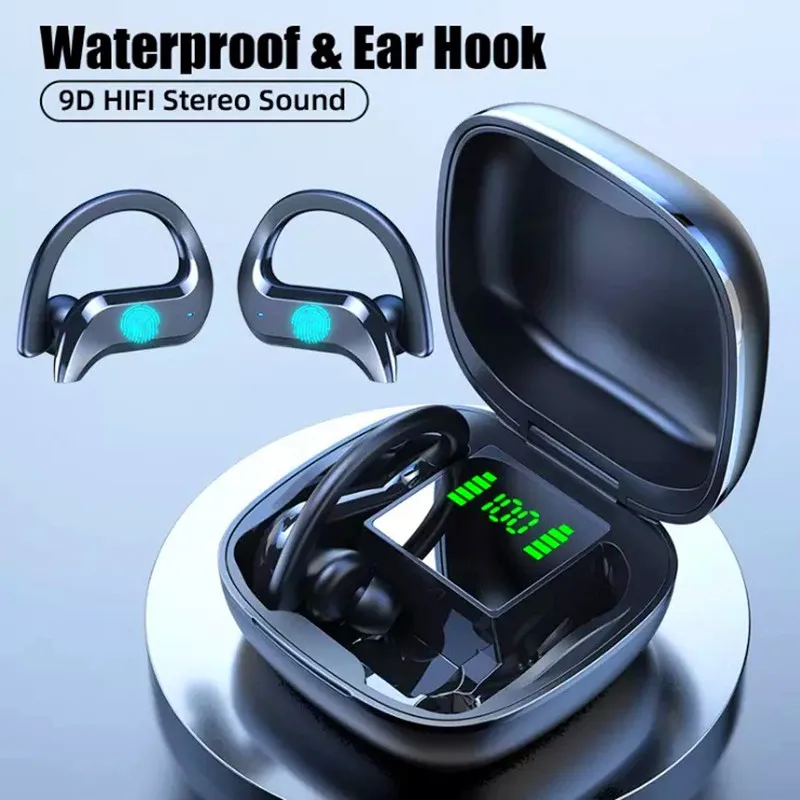

GIAUSA Bluetooth Earphone Led Display Wireless Headphone TWS With Microphone Stereo Earbuds Waterproof Noise Cancelling Headsets