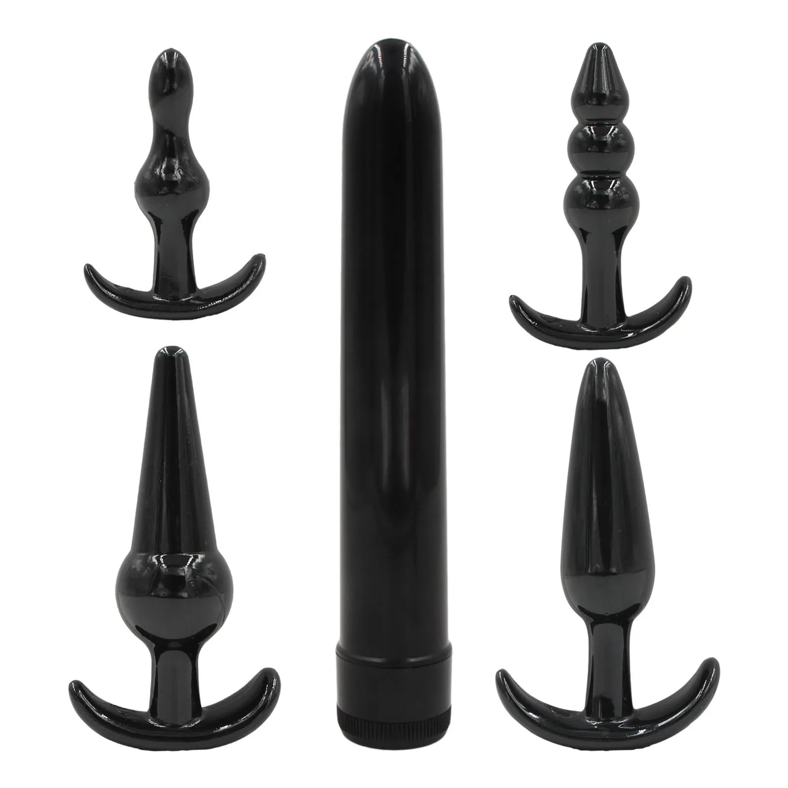 5 Pcs/Set Silicone Anal Butt Plug &amp G Spot Vibrators for Women Vagina Massager Dildo Vibrator Erotic Toys | Красота и здоровье