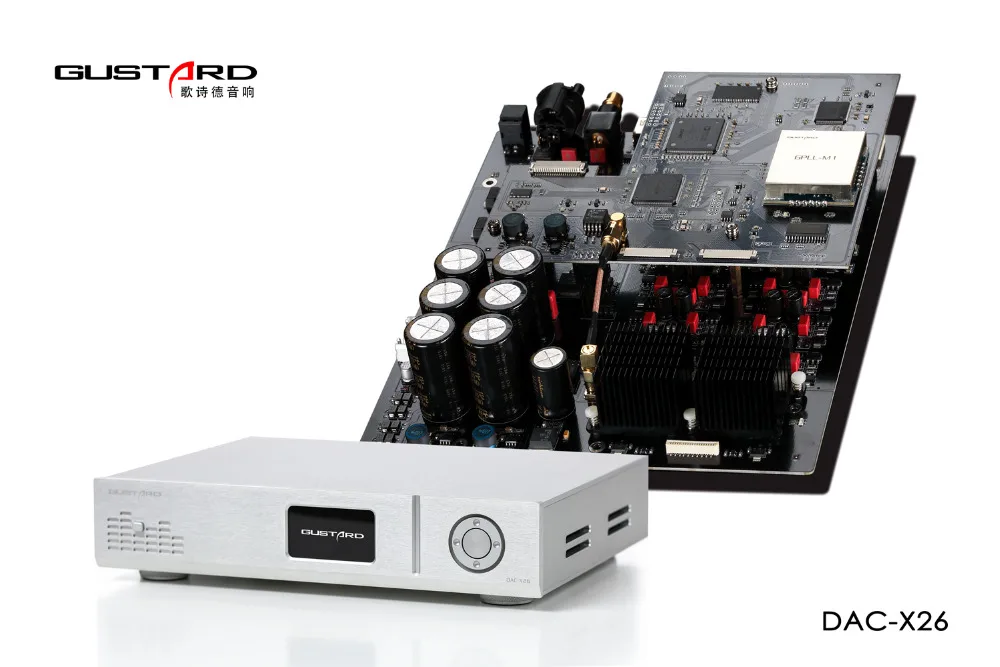 Новое поступление GUSTARD DAC-X26 DAC двойной ES9038PRO цифровая обработка сигналов, фазовая подстройка частоты родный сбалансированный декодер