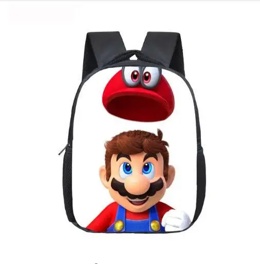 12 дюймов Super Mario Bros Соник печать детский сад Infantile маленький рюкзак для детей мультфильм школьные сумки детей - Цвет: as pictures