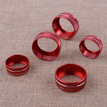 

5x Red Inner Dashboard Button Circle Cover Trim Fit For Honda Accord 2018 2019 New And High Quality