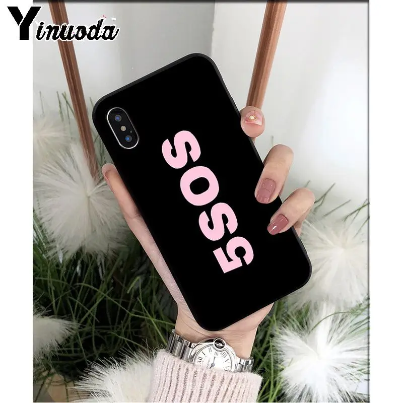 Yinuoda 5SOS 5 секунд лета ТПУ Мягкие аксессуары для телефонов Чехол для iPhone X XS MAX 6 6S 7 7plus 8 8Plus 5 5S XR - Цвет: A16