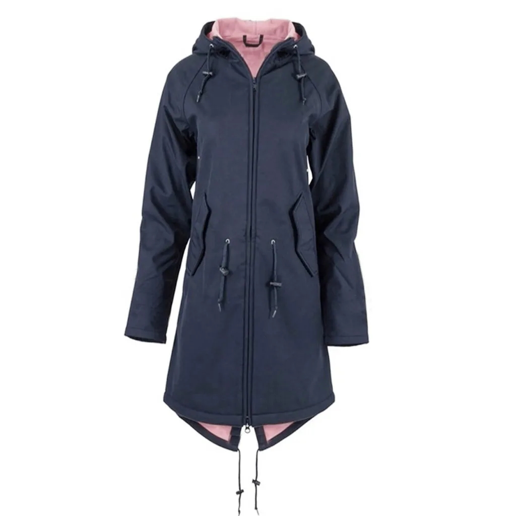 Jaycosin Fashion Women Winter Warm Solid Rain Jacket Outdoor Hoodie Coat Stylish Long Sleeve Comfortable Windproof Long Coat18#4