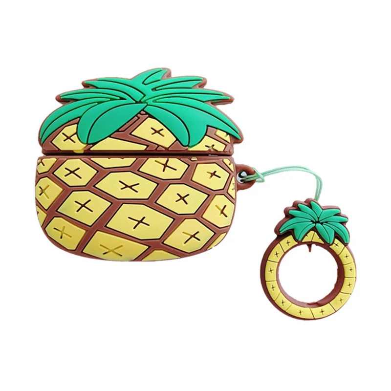 Симпатичные 3D Pine apple Фрукты противоударные чехлы для наушников для apple Airpods Pro Беспроводная Bluetooth гарнитура Защитная силиконовая крышка