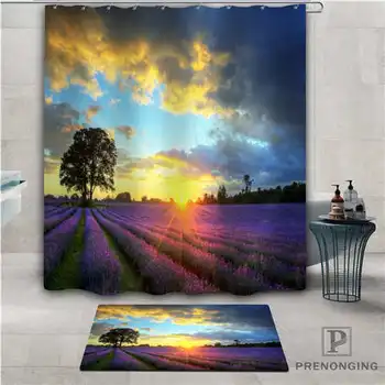 

Custom lavender (1) Waterproof Shower Curtain Doormat Home Bath Bathroom Polyester Fabric Multi Sizes#2019-01-12-191
