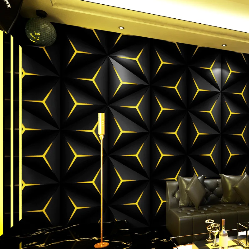 3D Wallpaper Mural Wall Covering Wallpaper Canvas Painting Wallpaper Ktv Wallpaper Hall Flash Wallcloth 3D Stereo Plane Geometric Patterns Theme Box Background Pape Mural Wallpaper 3d