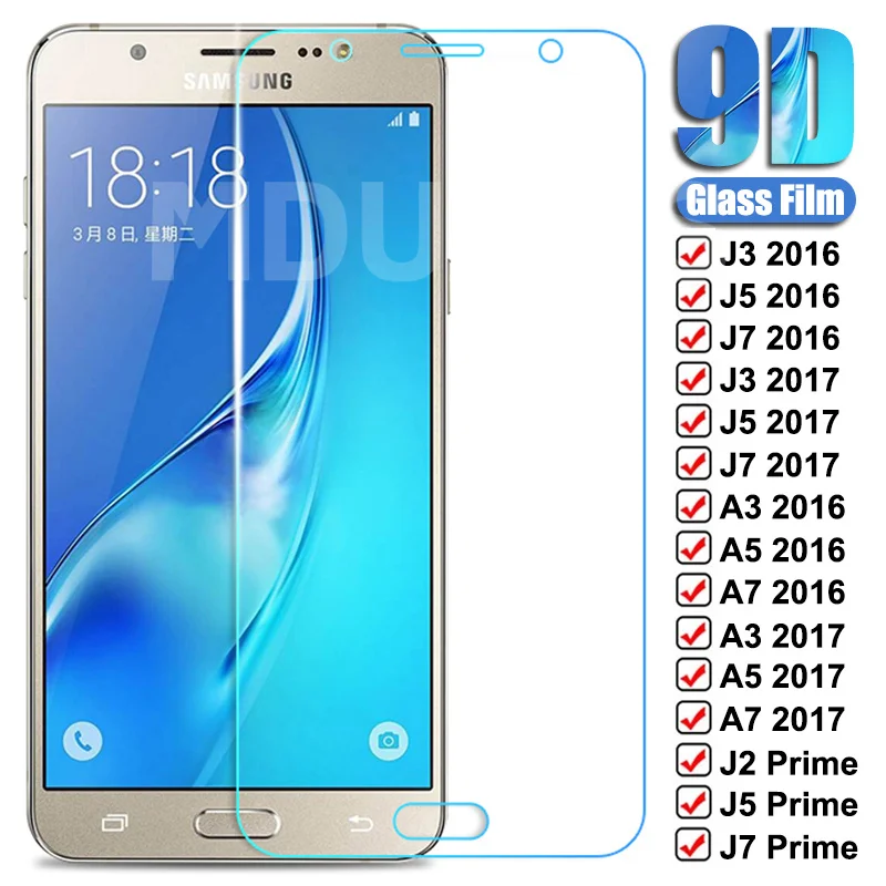 9D Защитное стекло для Samsung Galaxy S7 A3 A5 A7 J3 J5 J7 2016 2017 защита экрана J2 J4 Core Prime закаленное