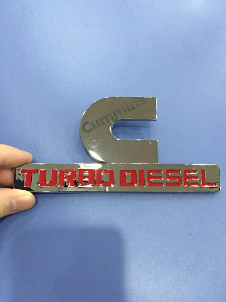 

1pcs 3D Auto car Chrome TURBODIESEL TURBO DIESEL Emblem Badge Sticker car styling for Dodge Ram 1500 2500 3500