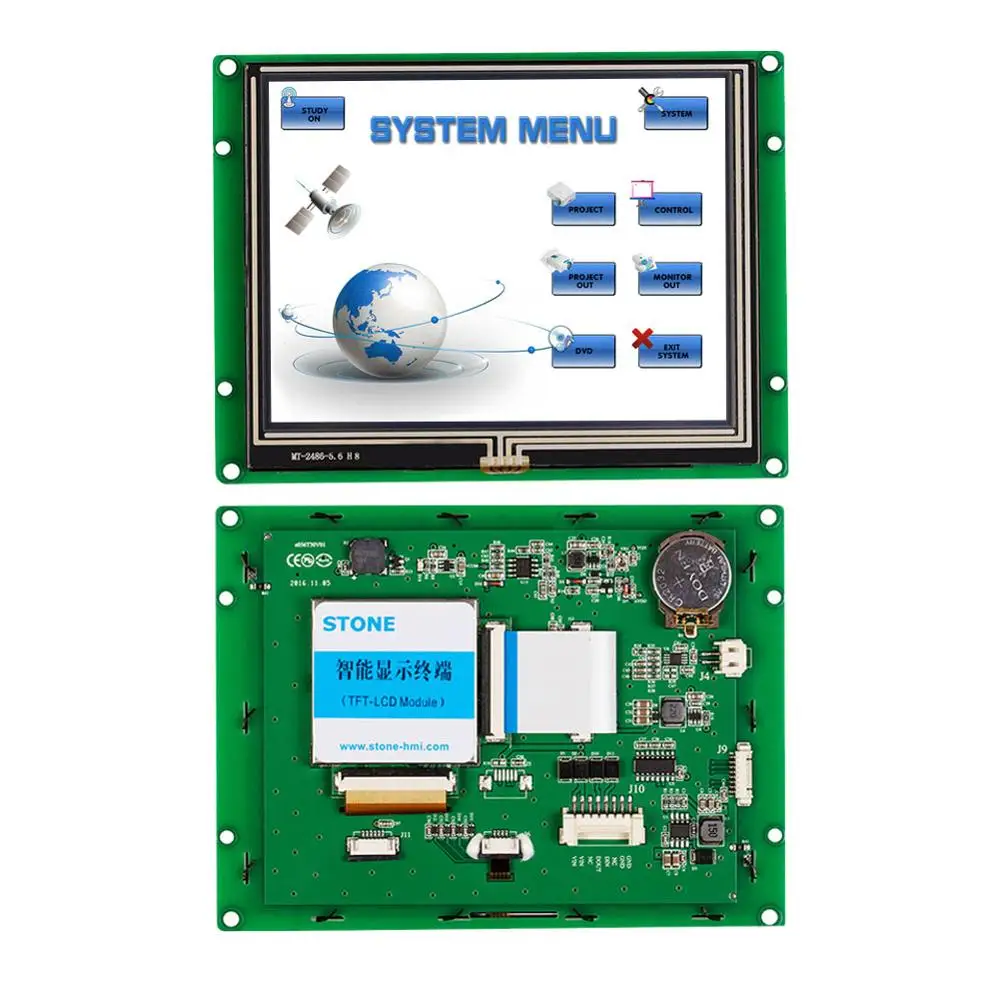 RS232 RS485 TTL USB Интерфейс 5 6 дюймов HMI сенсорный Экран Панель с гарантией 3 года |