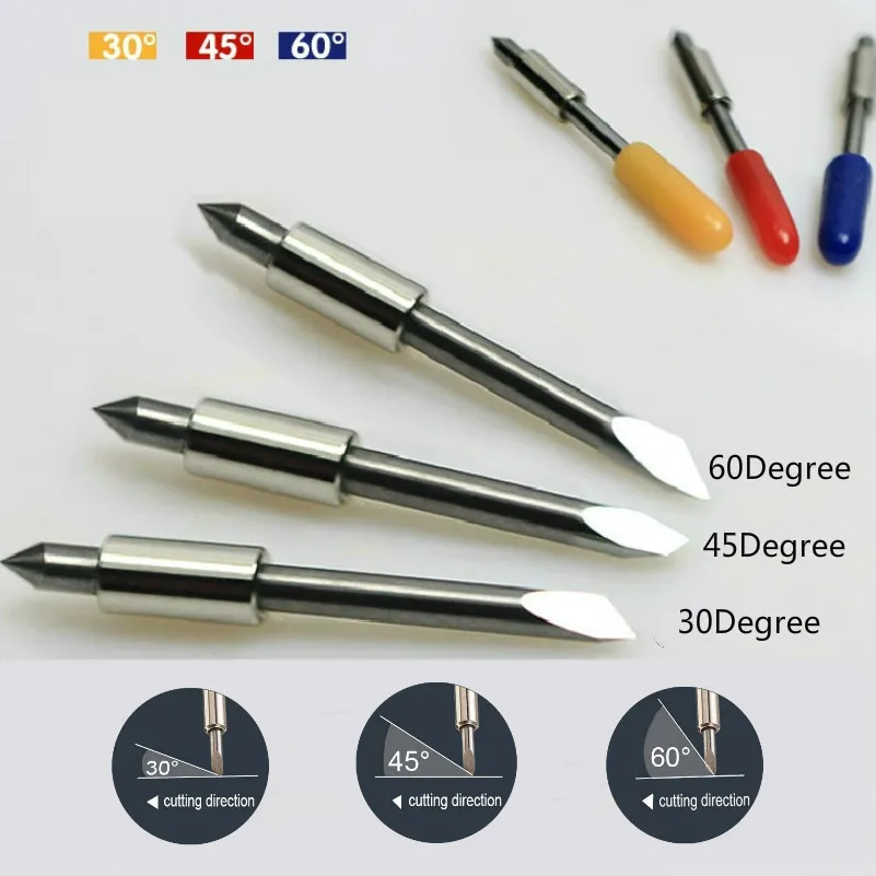 KZTech 15 шт. лезвия для плоттера Graphtec CB15 лезвие резьбы по дереву с углом обзора 30 45 60