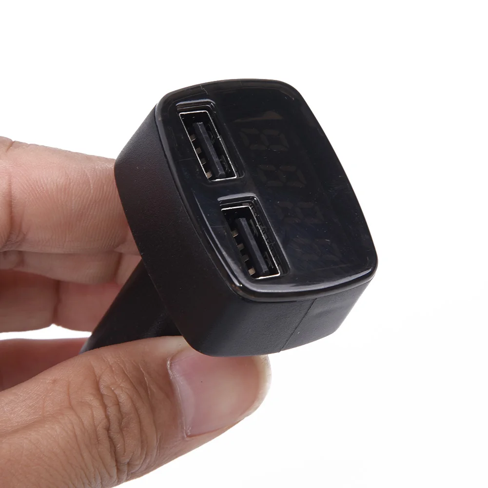 12 V-24 V Авто Вольт Ампер метр двойной USB быстрая зарядка зарядное устройство с светодиодный дисплей