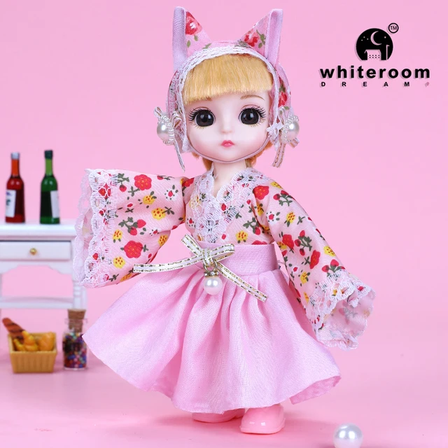 EIEIO Chinese style 1/12 bjd dolls for girls dress ancient costume clothes Kawaii Soft  interactive Toys for KIDS children  Gift BABY10