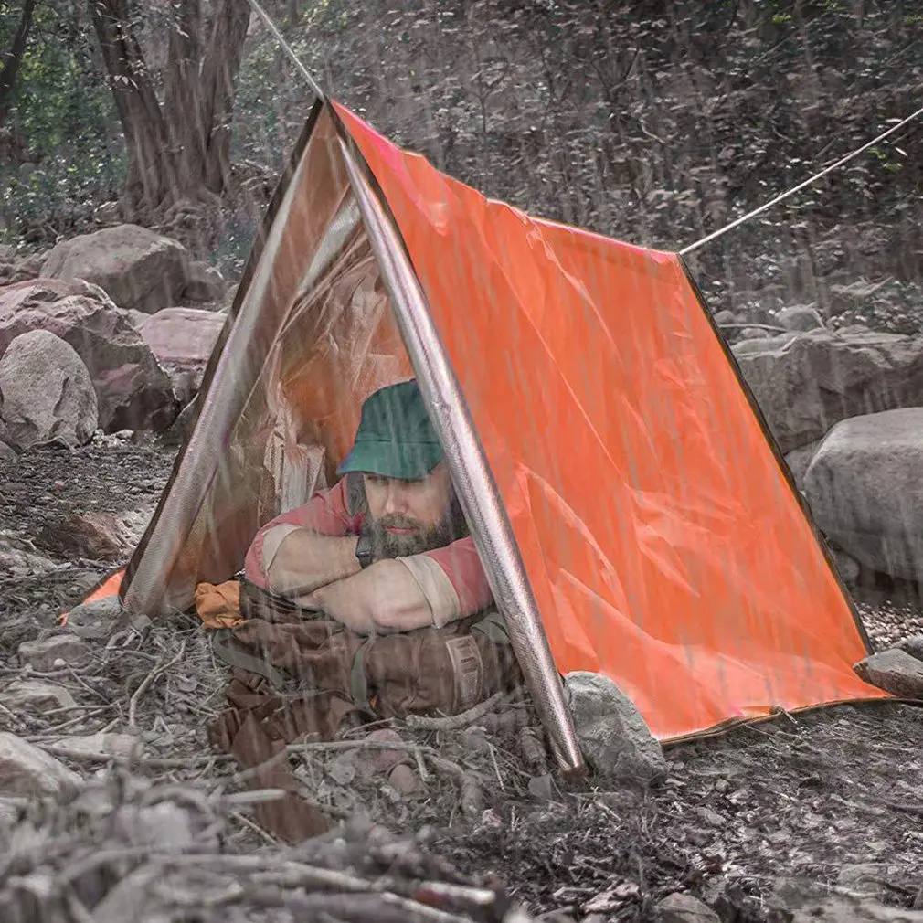 

Outdoor Life Safety Emergency Sleeping Bag Thermal Keep Warm Waterproof Mylar First Aid Emergency Blanket Camping Survival Gear