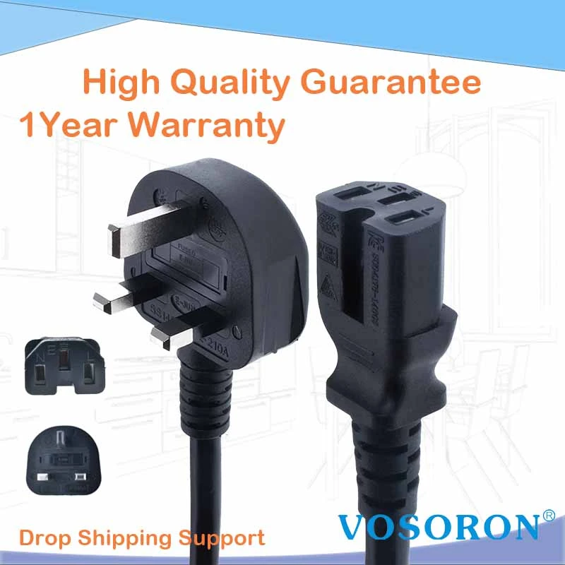 Uk Bs1363 Plug To Iec320 C15 Power Cable Kettle Lead With Fuse Singapore Malaysia Electrical Pdu