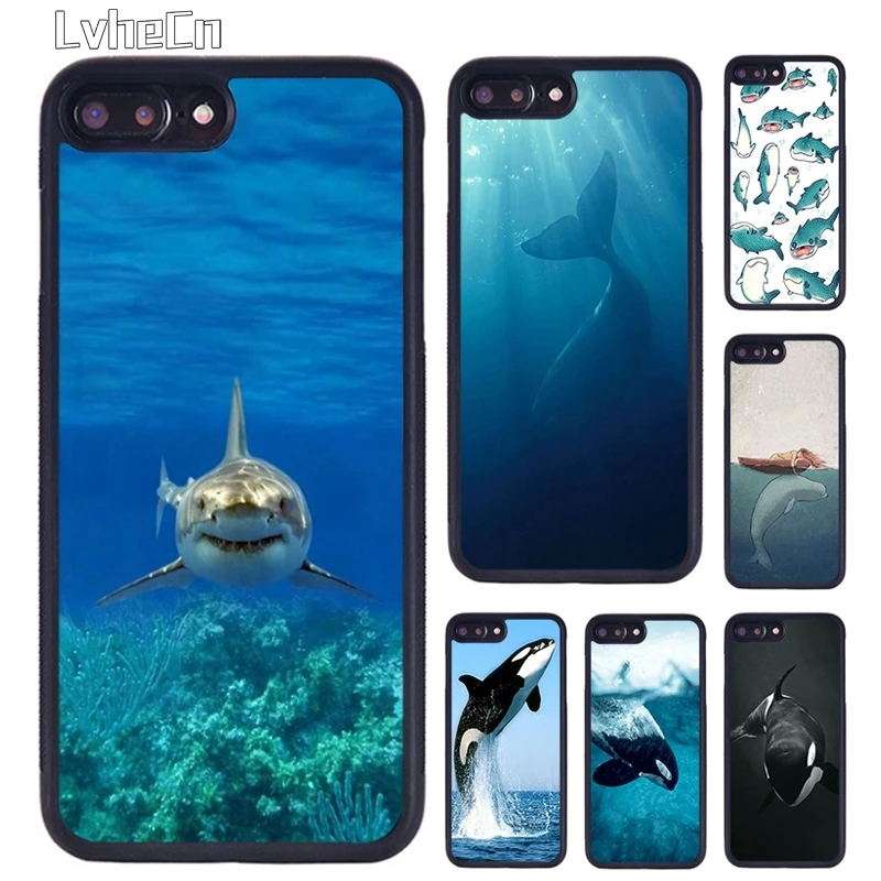 LvheCn чехол для телефона с изображением Кита орка под водой iPhone 5 6S 7 8 Plus 11 12 Pro X XR XS Max
