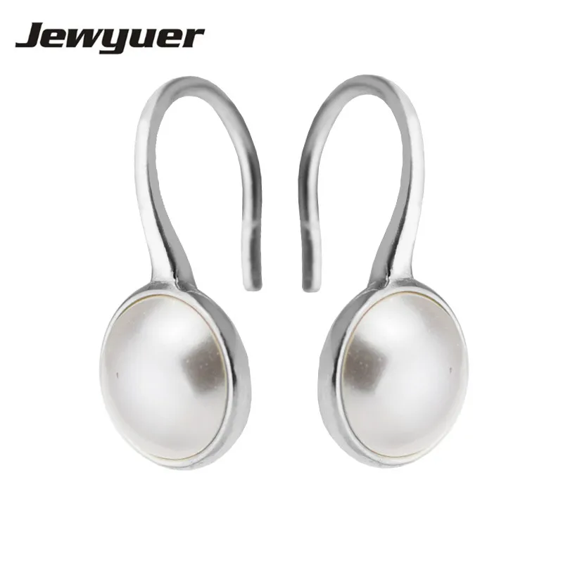 New earrings Luminous Droplets Drop Earrings for Women 925 Sterling Silver jewelry earring with white pearl Fine Jewelry ER087