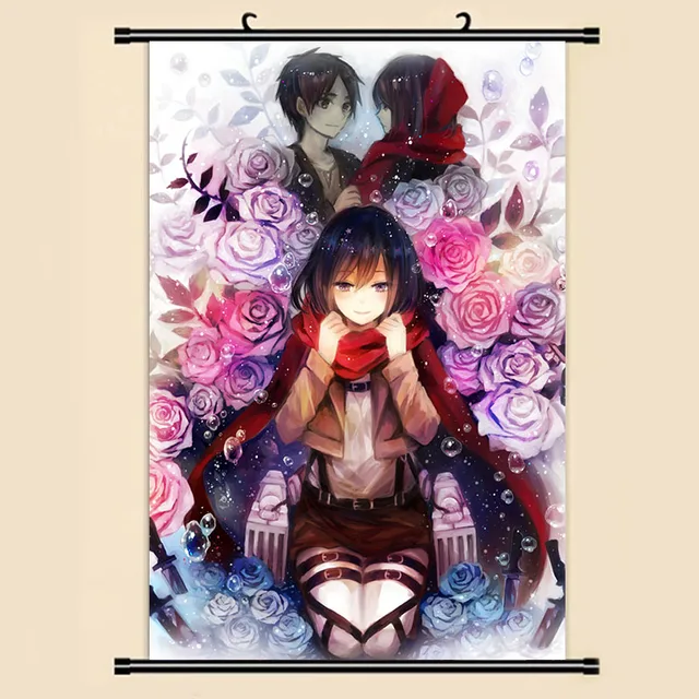 Anime Manga Shingeki no Kyojin Attack on Titan Wall Scroll Painting 20x30cm  Picture Wallpaper Stickers Poster|Vẽ Tranh & Thư Pháp| - AliExpress