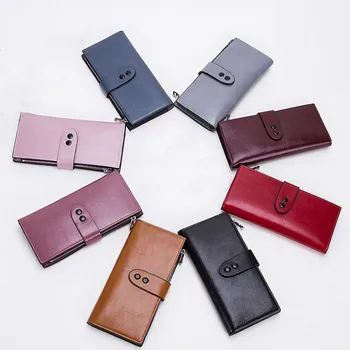 

2020 new Korean ladies clutch double buckle coin purse fashion women large capacity long wallet