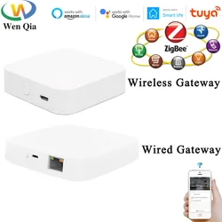 Smart Home Tuya Zigbee Gateway Hue Bridge Smart Life APP Wireless Remote Controller Works with Alexa Google Home Voice Assistant