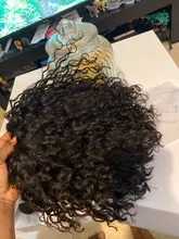 Pre arrancado corte Pixie peluca 250% para las mujeres negras Pixie Peluca de cabello humano nudos blanqueados corto de la onda de agua de Bob de fuente peluca Remy