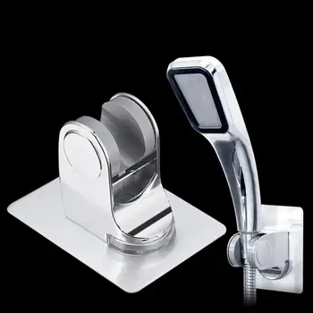 

LeKing Wall Gel Mounted Shower Head Stand Bracket Holder Hand Held Bathroom Shower Head Fitting Portable Bathroom Accessories