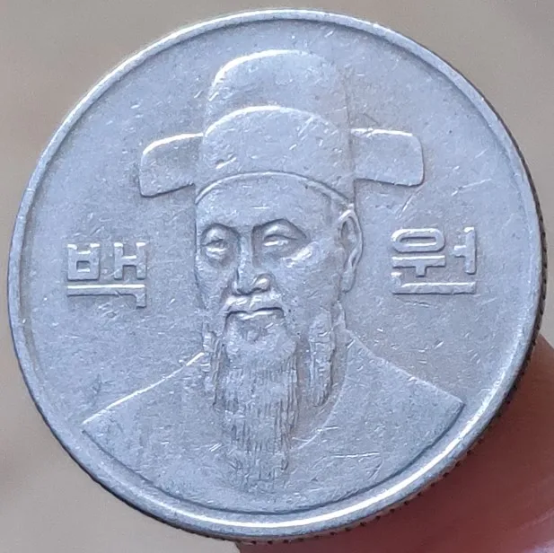 24 мм Южная Корея, натуральная монета, оригинальная коллекция