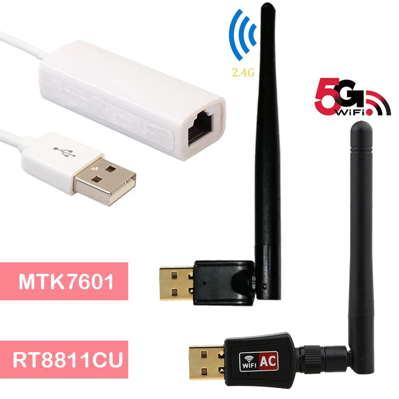 Wireless 5G USB WiFi Network Adapter & TV/Satellite Box Combo
