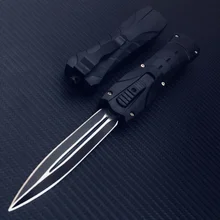Автоматический EDC Пружинный Нож фиксированные лезвия двойной край выживания ножи для кемпинга охоты режущий нож s Быстрое открытие и закрытие
