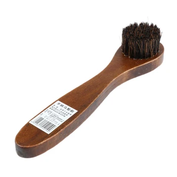 

Long Wood Handle Bristle Horse Hair Brush Shoe Boot Polishing Buffing Cleaning Horse Mane Brush Wooden Shoes Brush