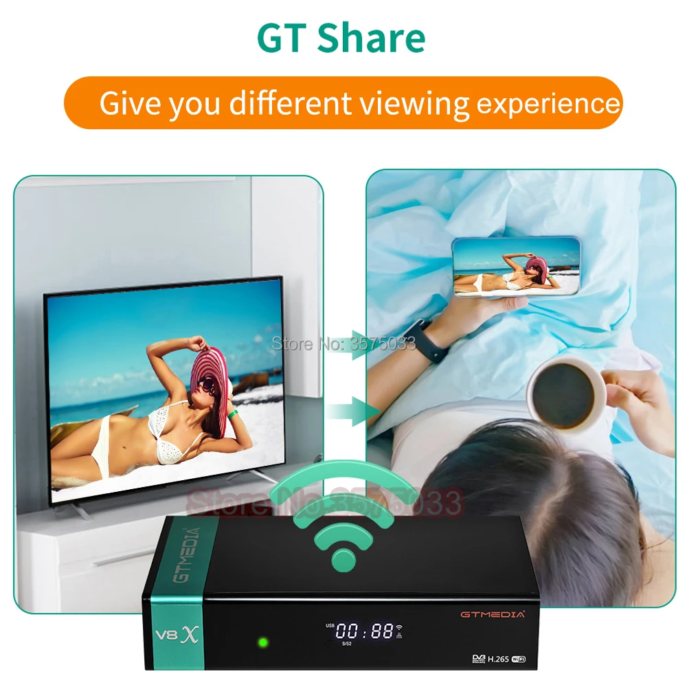 Оригинальный спутниковый декодер Gtmedia V8X встроенный Wi Fi обновленный V8 NOVA DVB S2 H.265