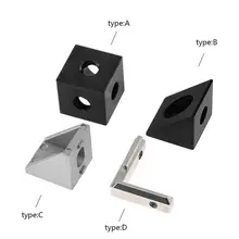 Aliexpress - 3D Printer 2020 Aluminum Block Cube Prism Connector Wheel Regulator Cube Corner V-slot Three Way Corner Connector 90 degree