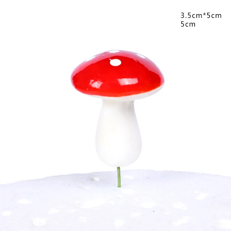 9pcs 3.5cm mushroom Детские вечерние украшения для торта в виде снежинок и супергероев из мультфильма для мальчиков и девочек - Цвет: 9pcs 3.5cm mushroom
