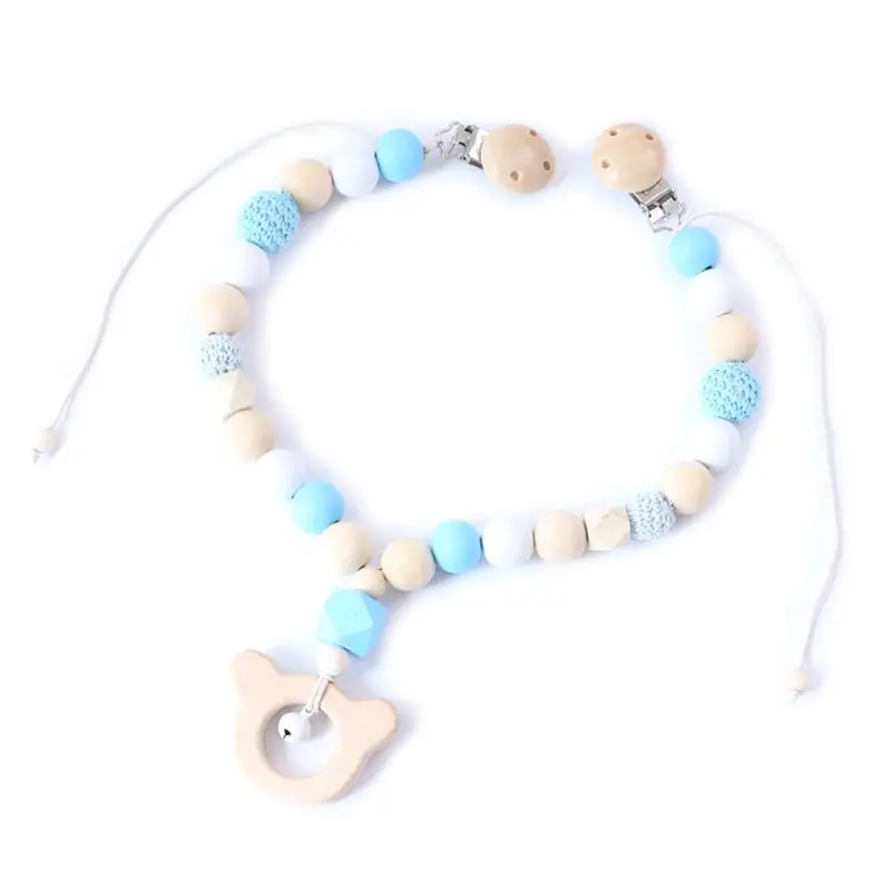 Baby Wooden Teethers Molar Toy Newborn Stroller Children Room Decoration Pendant