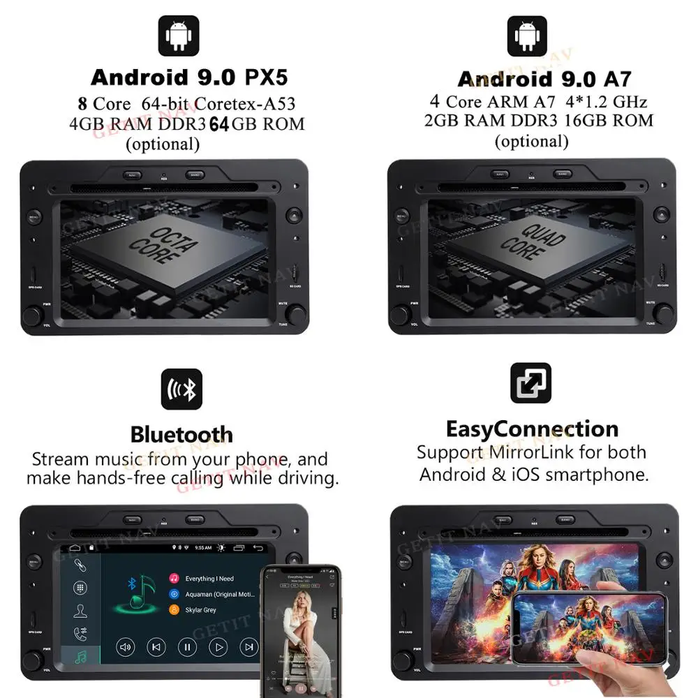 Sale DSP Chip Android 9 Car DVD multimedia player for Alfa Romeo Spider Alfa Romeo 159 Brera 159 Sportwagon with Radio GPS WIFI BT 1