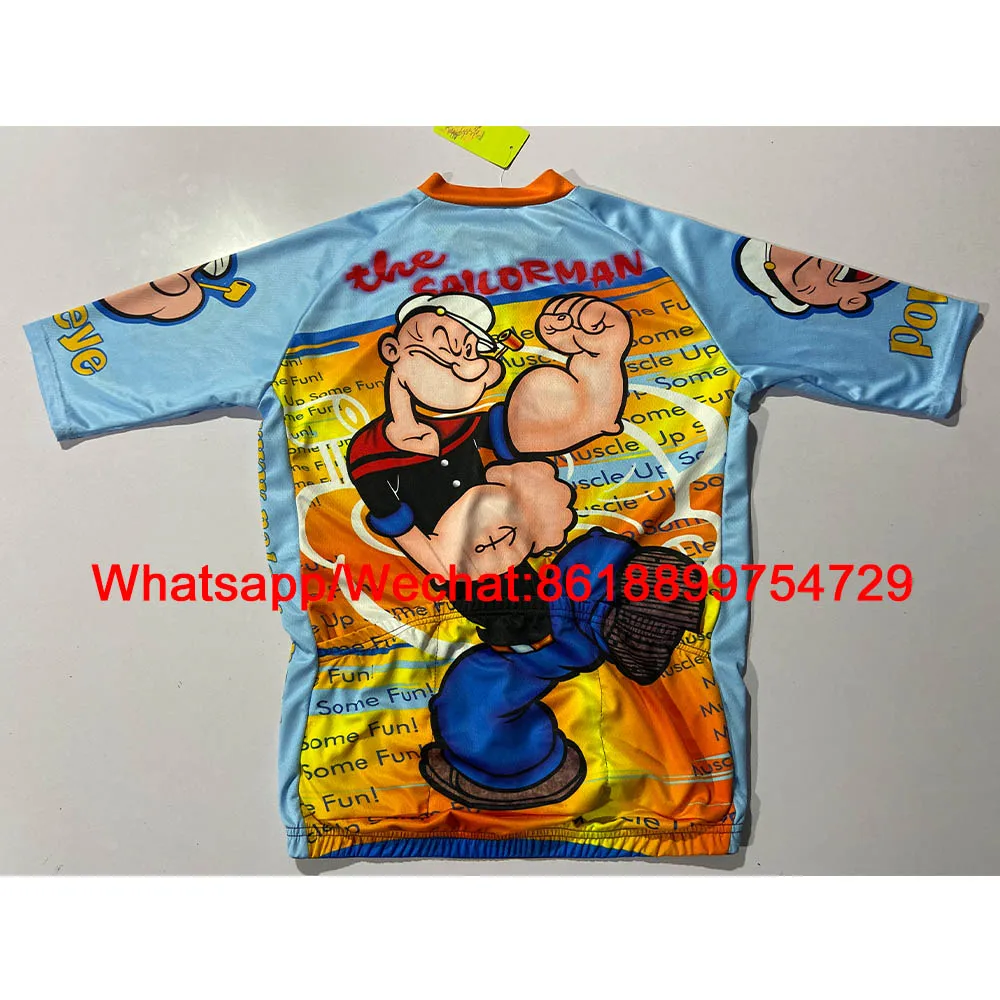 POPEYE Велоспорт Джерси ретро рубашки мультфильм мужчины велосипед Топы Одежда велосипедный одежда куртка мужской велоспорт tenue cycliste maillot